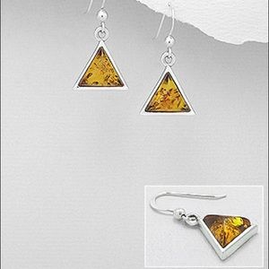 Sterling Silver Earrings with Baltic Amber